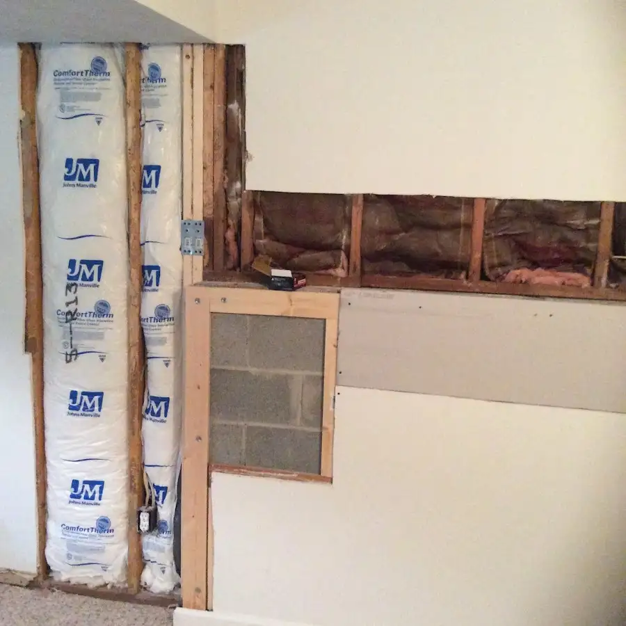 Wall insulation replacement during Structural Drying in Versailles